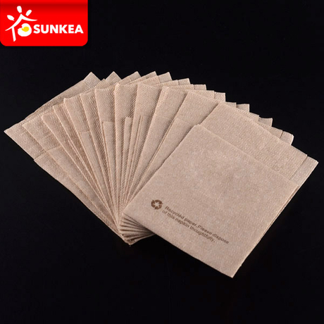 100% Compostable Wheat Straw Unbleached Brown Paper Kraft Napkins