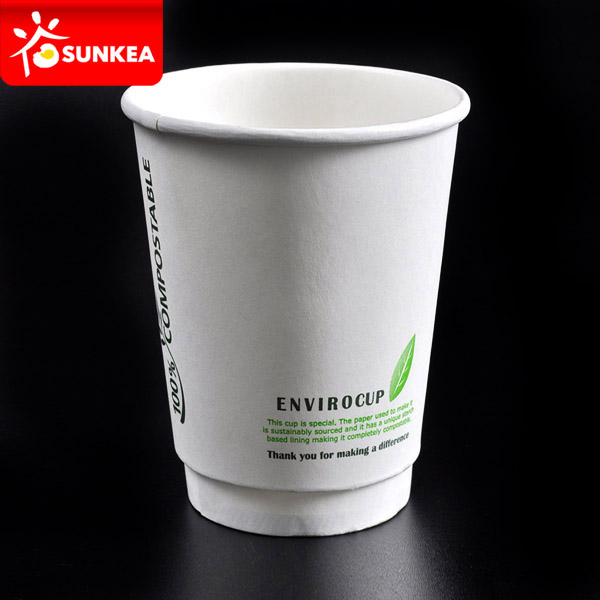 PLA Coated Double Wall Paper Coffee Cup