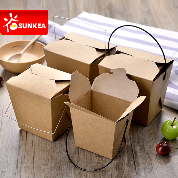 Takeaway Paper Noodle Box with Handle