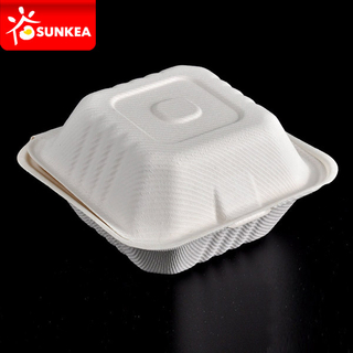 Compostable Ecosource Clamshell Burger containers