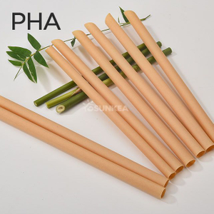PHA Biobased Fiber Bamboo Powder Straws