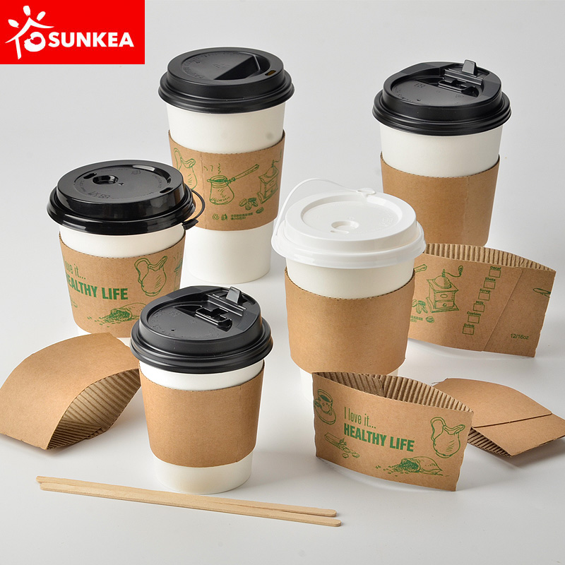 Disposable Kraft Paper Coffee Cup Wraps Buy Cup Wraps