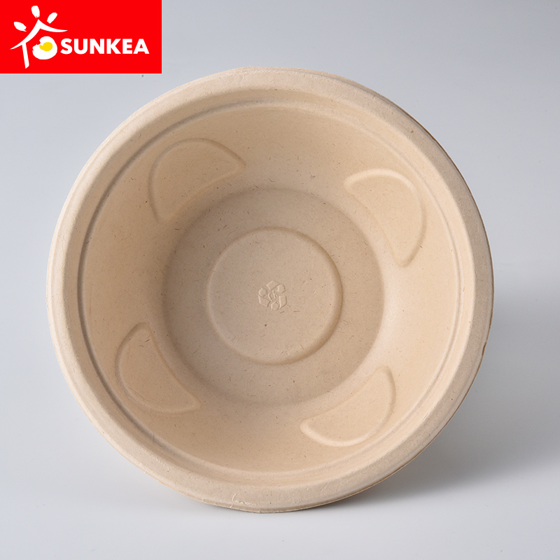 Compostable bamboo fiber bowl bamboo fibre pulp packaging