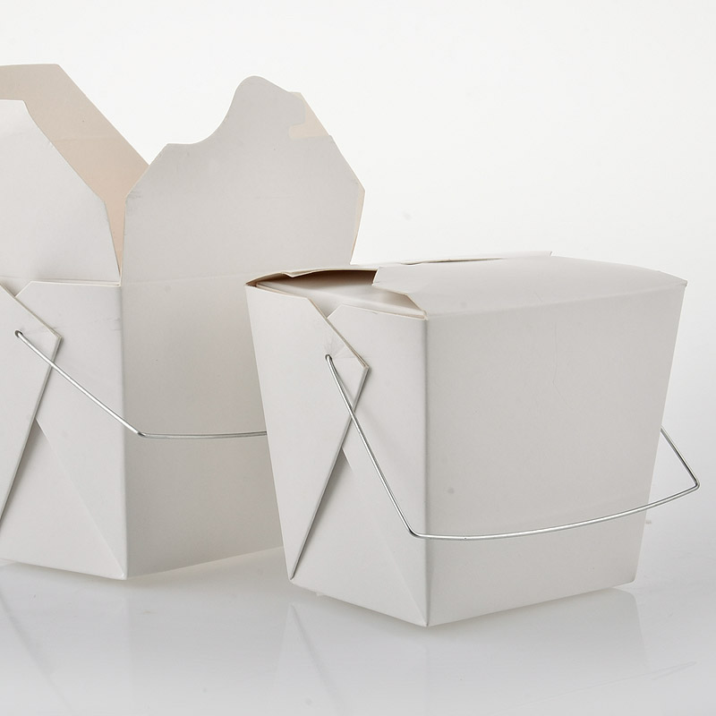 Take Away Kraft Paper Noodle Box with Wire Handle