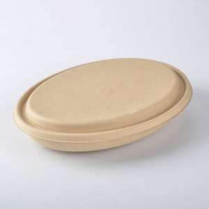  Oval Pulp Food Bowl with Lid