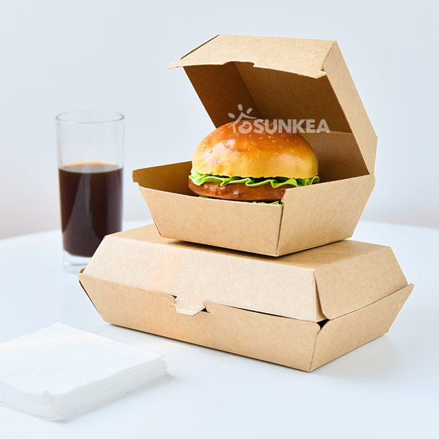 F-flute Corrugated Cardboard Burger Box