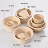 Biodegradable food grade wheat straw paper bowl 
