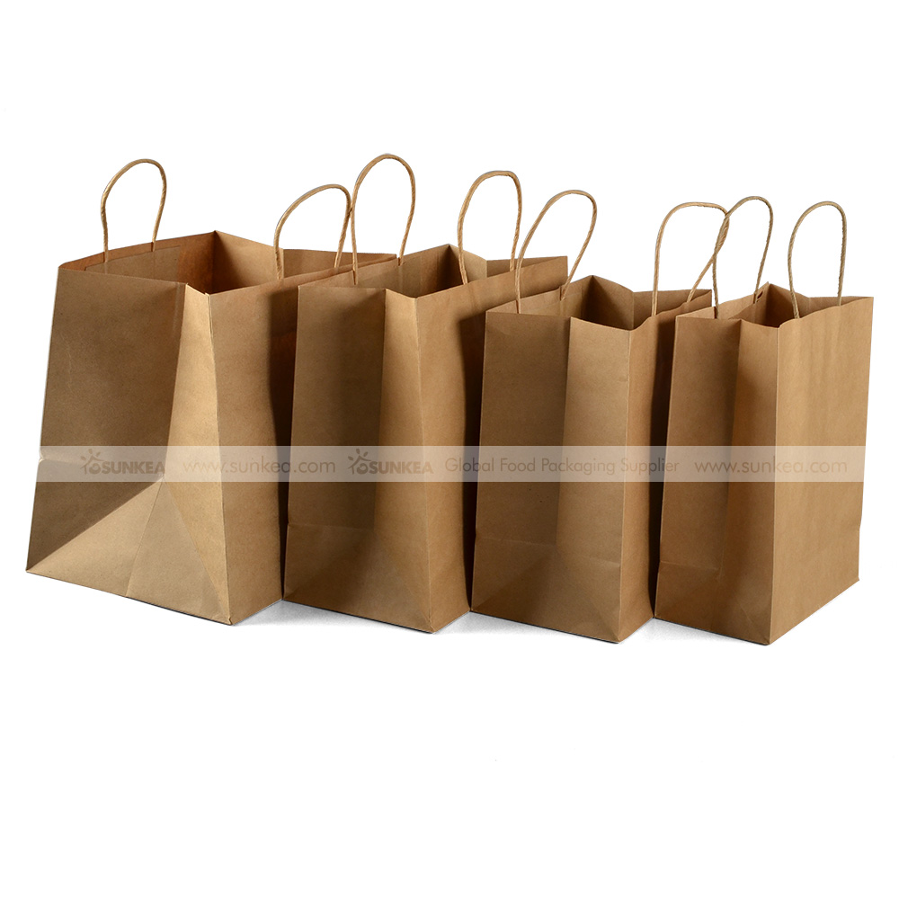 Sunkea quality food packaging kraft paper bag custom