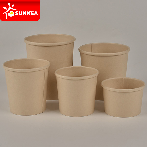 Bamboo fiber soup paper cup