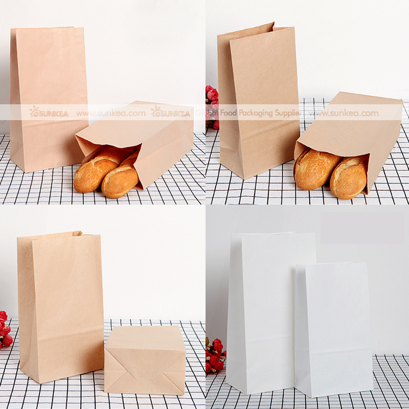 Sunkea promotional food grade fast food paper bag