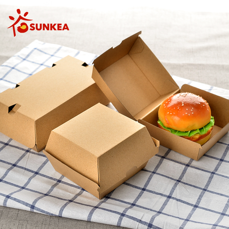 Disposable Corrugated Cardboard Burger Box