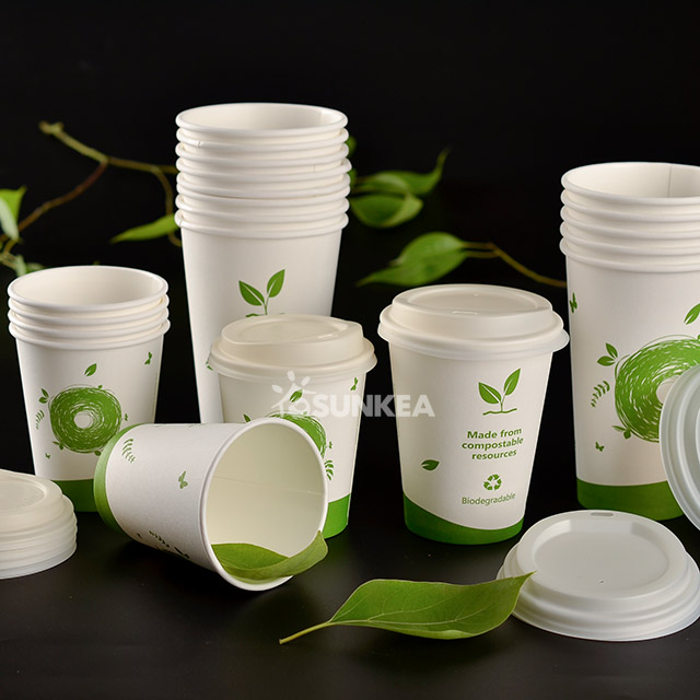 PLA lined coated single wall coffee paper cup