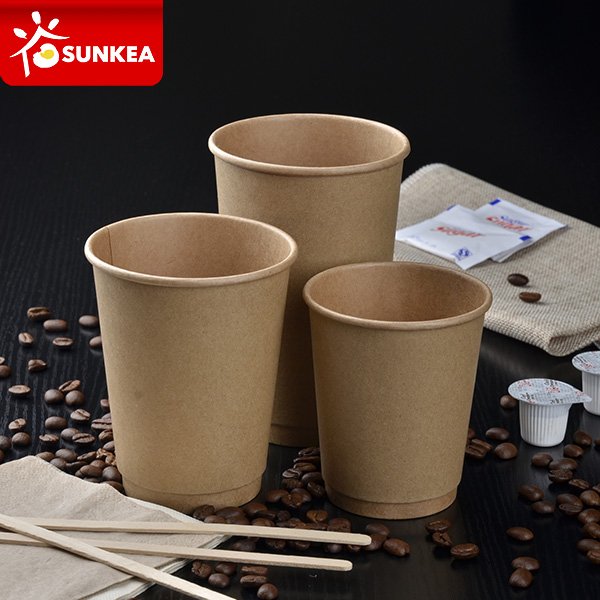 Double wall pure kraft coffee paper cup