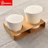 Brown kraft paper soup cup big carrier carry tray cup holder
