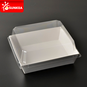 White Takeaway Disposable Cake / Charcuterie Paper Box with Clear Lid