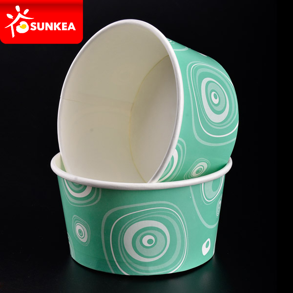 Sunkea Custom logo food Container paper ice cream cup